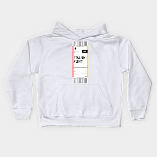 Frankfurt boarding pass Kids Hoodie